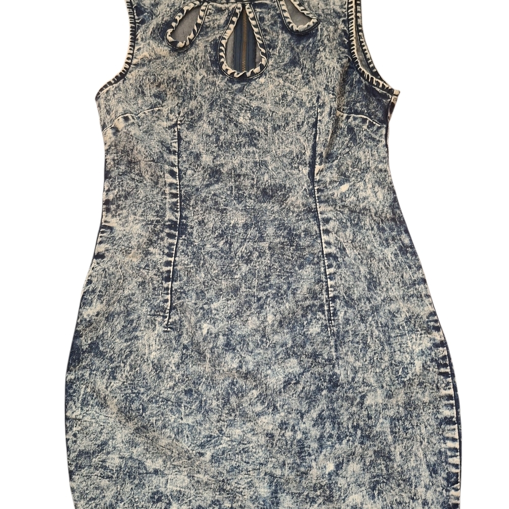 American Bazi Blue Denim Mini Dress
